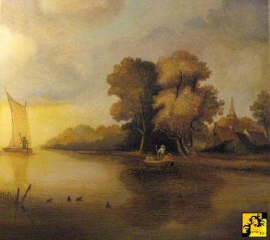 Widok z kaczkami.