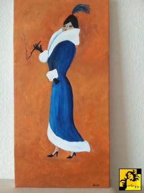 Lady in blue