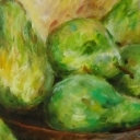 zielone gruszki