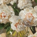 Peonie ze skrzypcami
